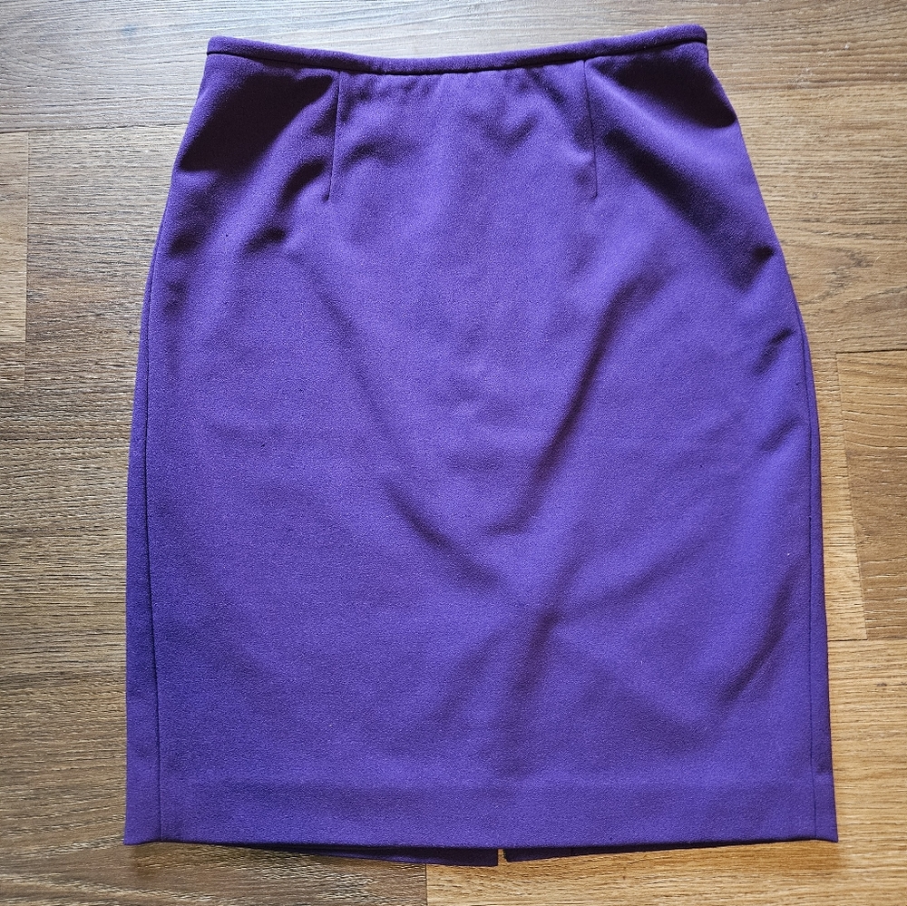 Calvin Klein Rich Purple Pencil Skirt Size 2P 2 Petite